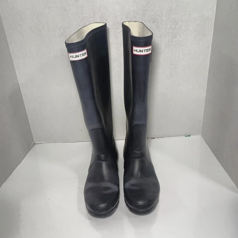 Hunter Original Tall Women's Rain Boots W9 Navy Blue HNTORGW W23499